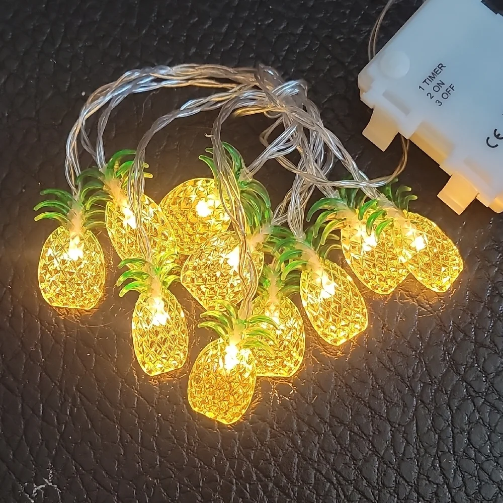 Pineapple LED Green and Yellow String Lights